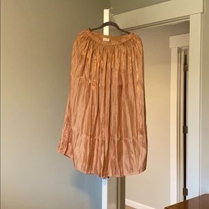 Peachy shimmery maxi skirt